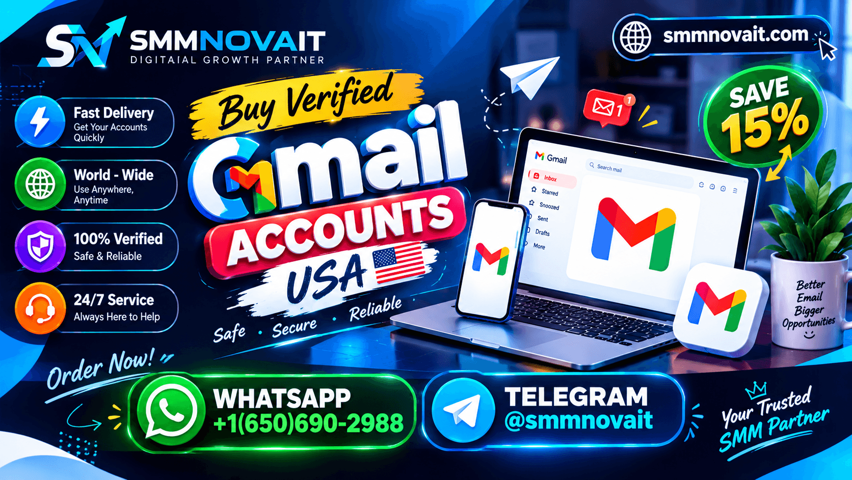 Buy Gmail Accounts USA With Affordable Service Packages